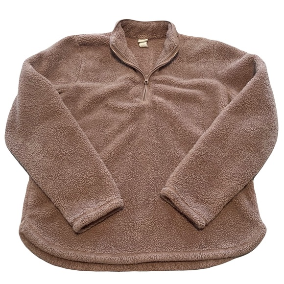 H&M Sweaters - H&M Cozy Mauve Quarter-Zip Fleece Plush Pullover Size M
